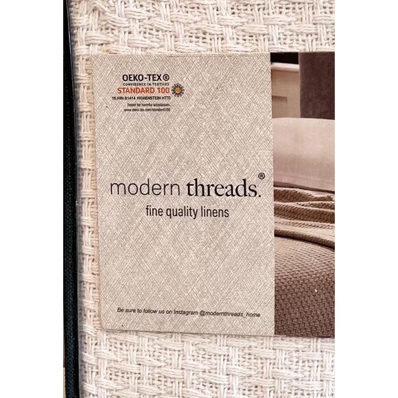 Modern Thread Blanket White Waffle Weave 100% Cotton Natural Soft Bed Wash Dry - Picture 4 of 6